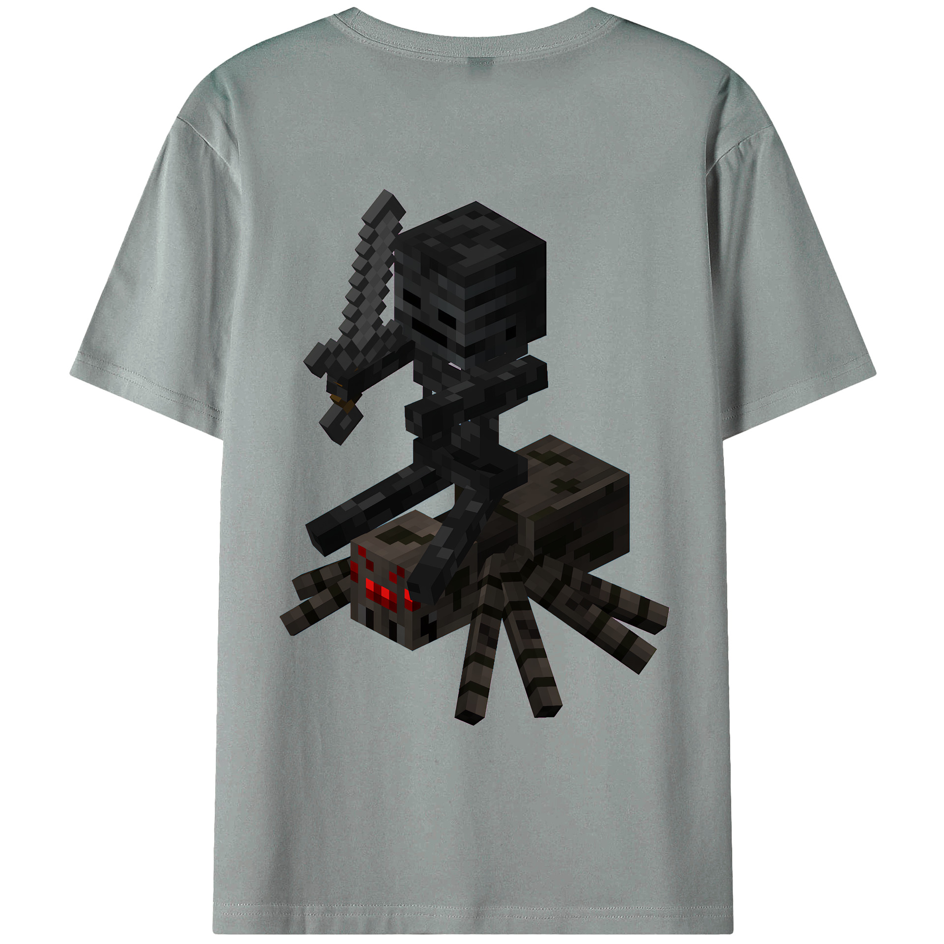 （画像用） マインクラフト ブロックの世界 Minecraft MC Block world 綿100％ メンズ半袖Tシャツ（バックプリント） 通気性